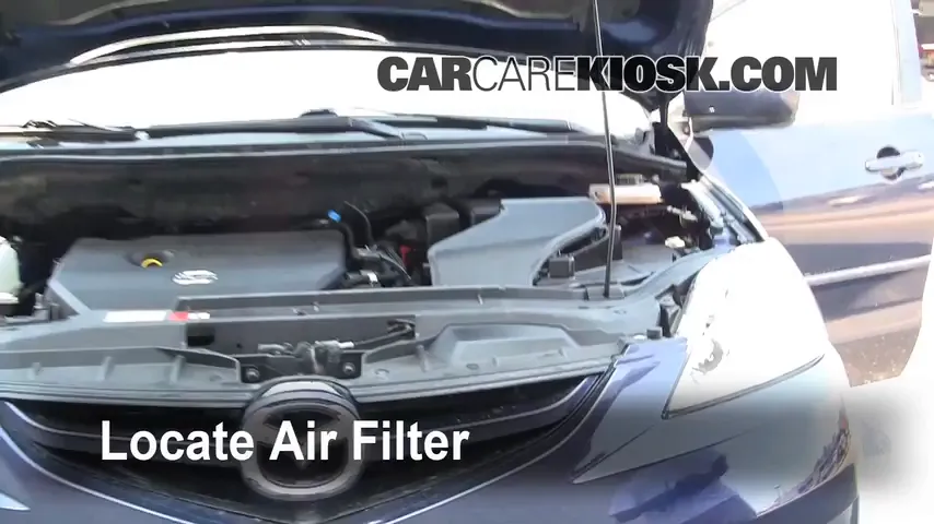 2009 Mazda 5 Sport 2.3L 4 Cyl. Filtro de aire (motor) Cambio